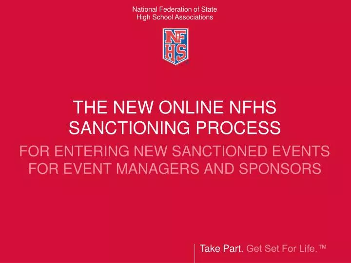 the new online nfhs sanctioning process