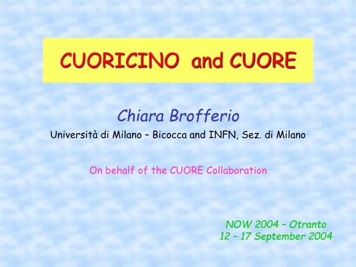 cuoricino and cuore