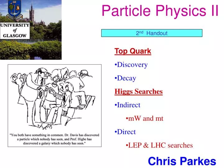 particle physics ii