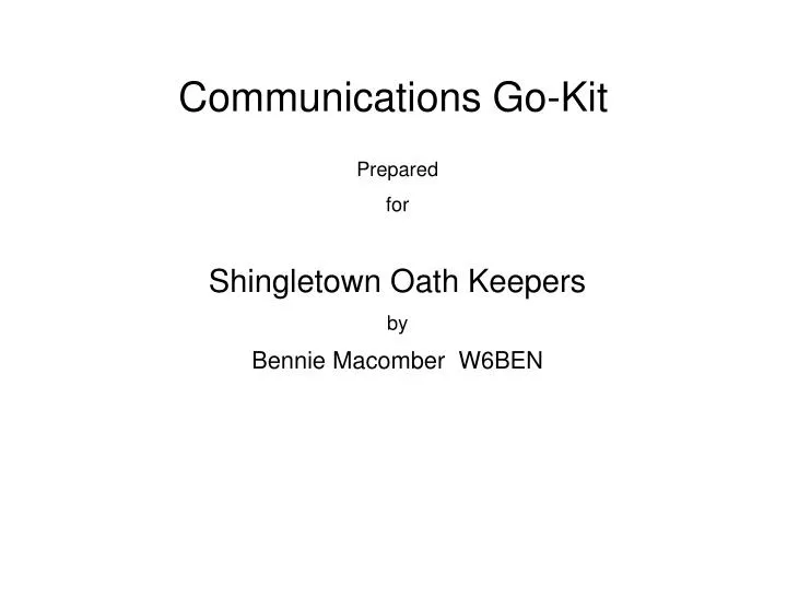 communications go kit
