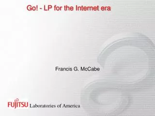 Go! - LP for the Internet era