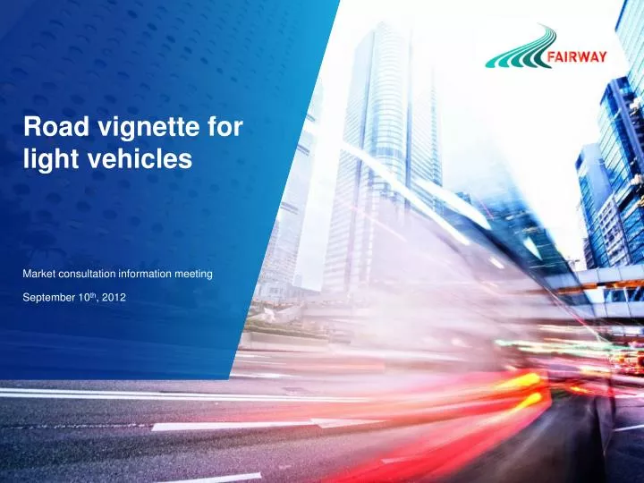 road vignette for light vehicles