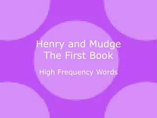 henry and mudge the first book