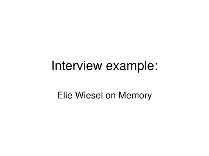 interview example