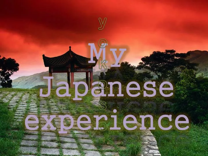 my japanese experience
