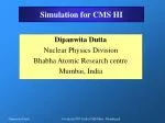 Simulation of Z0 Production and Muon Reconstruction for CMS at Bhabha Atomic Research Centre - slide 1