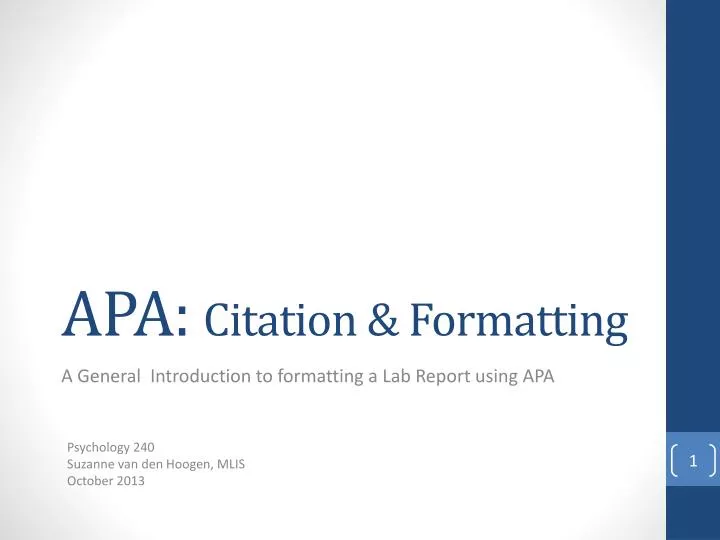 apa citation formatting