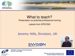 What to teach? Presentation on potential professional training outputs from SPICOSA