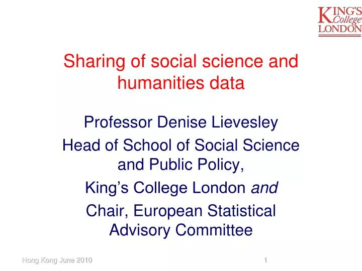 sharing of social science and humanities data