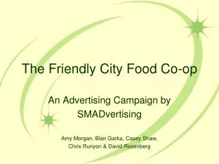 The Friendly City Food Co-op