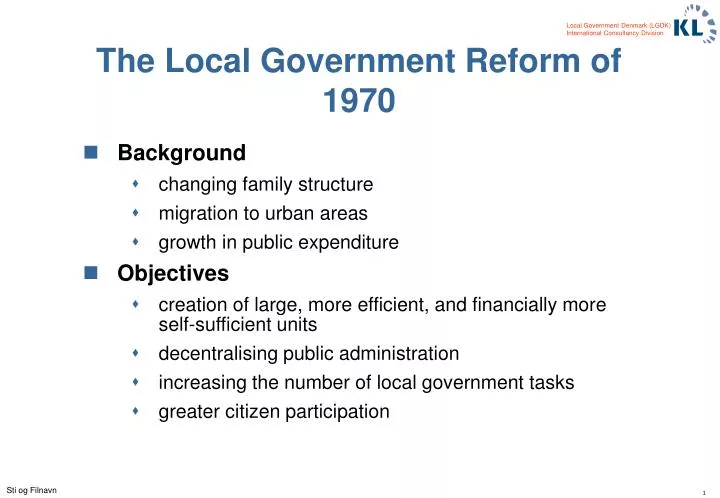 the local government reform of 1970