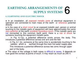 EARTHING ARRANGEMENTS OF SUPPLY SYSTEMS