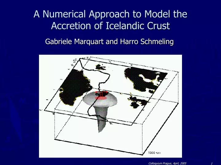 a numerical approach to model the accretion of icelandic crust