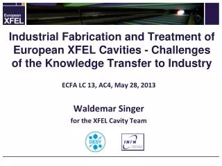 ECFA LC 13, AC4, May 28, 2013 Waldemar Singer f or the XFEL Cavity Team