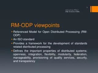 RM-ODP viewpoints