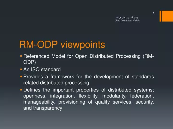 rm odp viewpoints