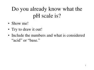 Do you already know what the pH scale is?