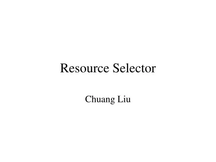 resource selector