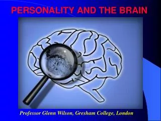 PERSONALITY AND THE BRAIN