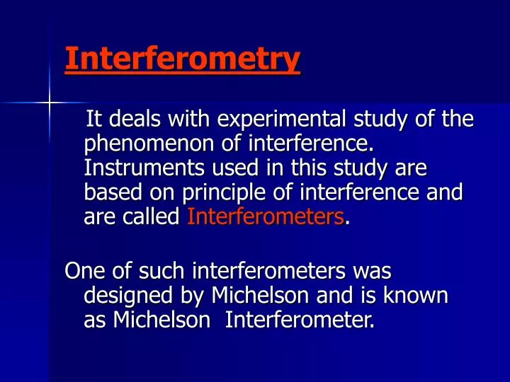 interferometry