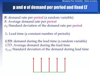 ? and ? of demand per period and fixed LT