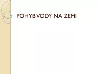 pohyb vody na zemi