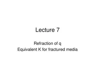 Lecture 7