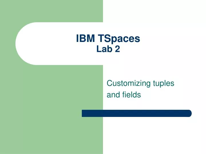 ibm tspaces lab 2