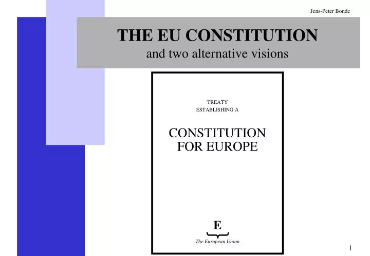 the eu constitution and two alternative visions