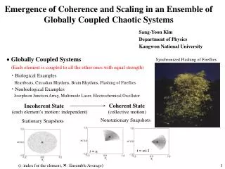 Emergence of Coherence and Scaling in an Ensemble of Globally Coupled Chaotic Systems