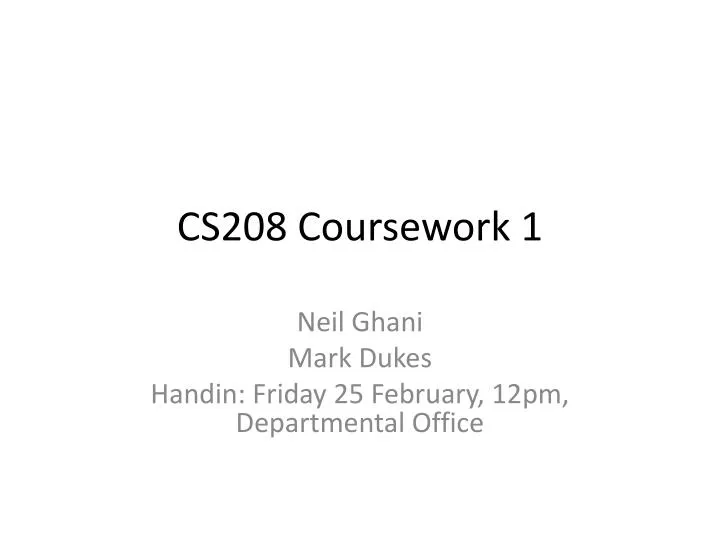 cs208 coursework 1