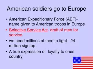 American soldiers go to Europe