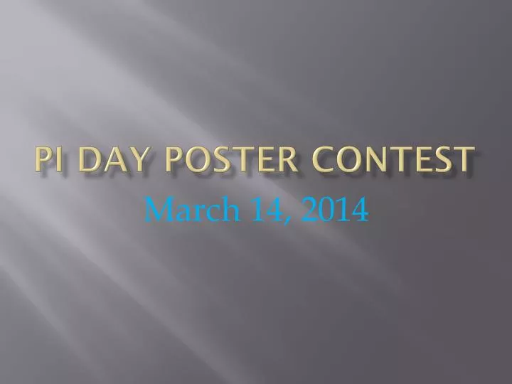 pi day poster contest