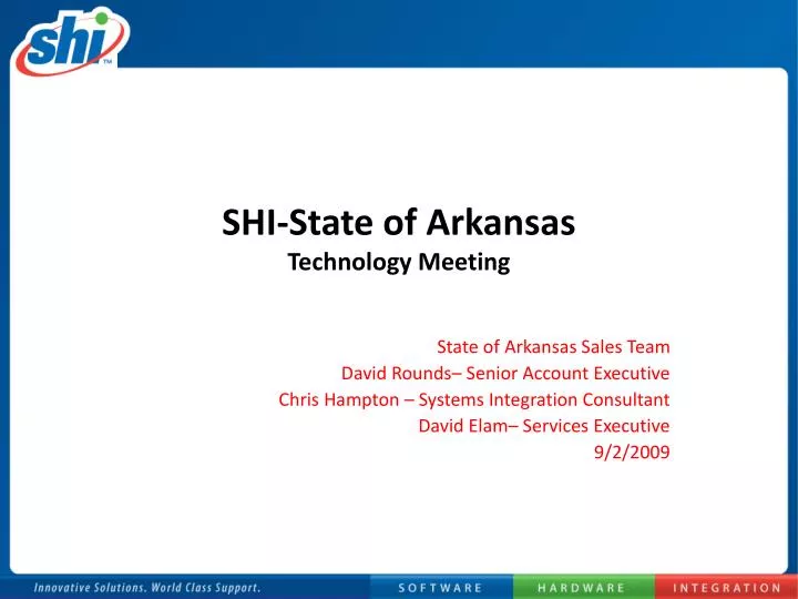 shi state of arkansas technology meeting