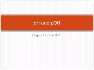 ph and poh