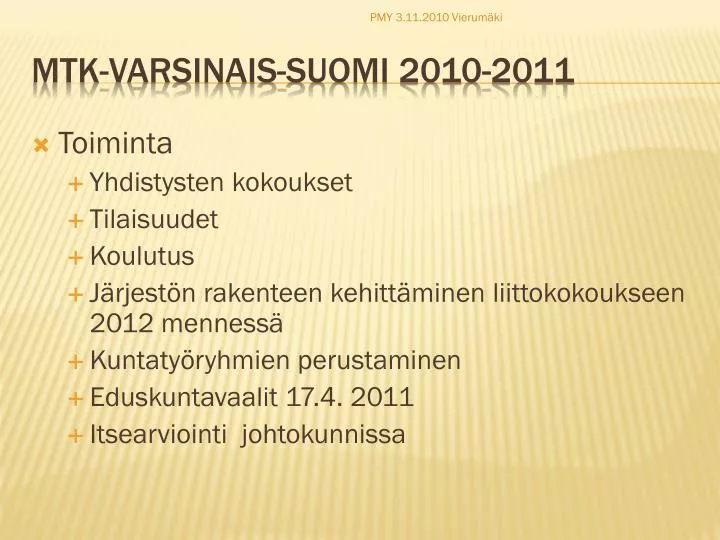 mtk varsinais suomi 2010 2011