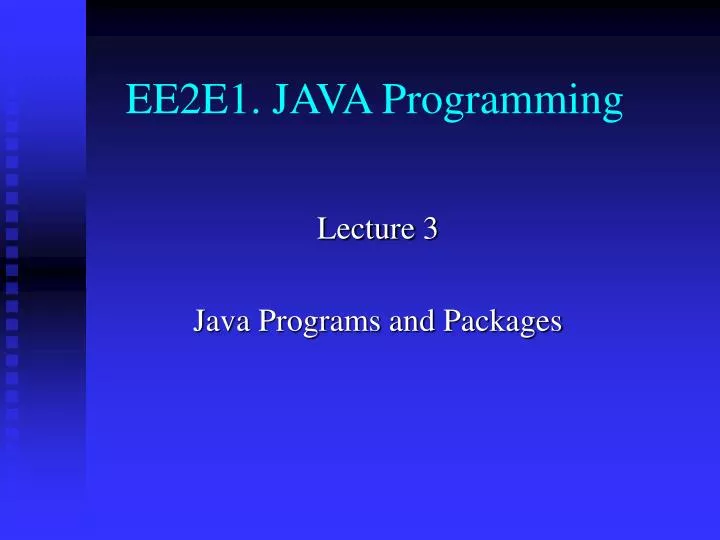 ee2e1 java programming