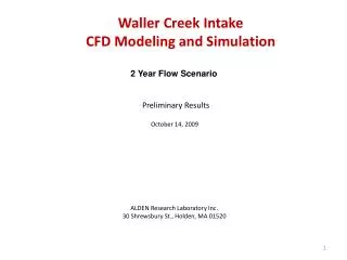 Waller Creek Intake CFD Modeling and Simulation