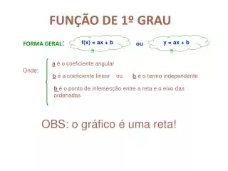 fun o de 1 grau