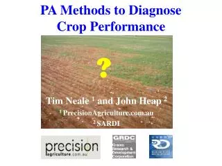 pa methods to diagnose crop performance