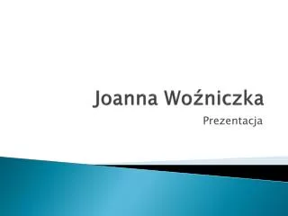 joanna wo niczka