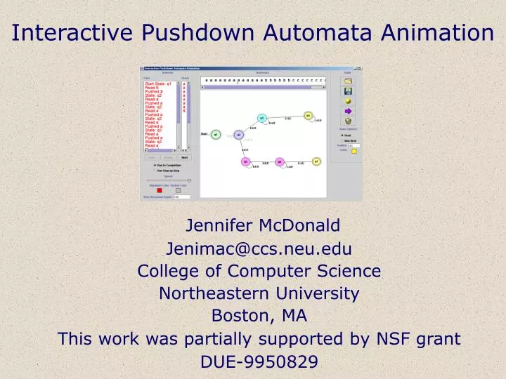 interactive pushdown automata animation