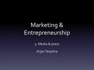 Marketing &amp; Entrepreneurship