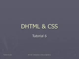 DHTML &amp; CSS