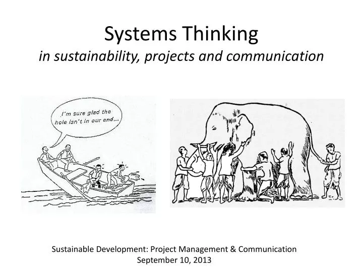 systems thinking in sustainability projects and communication