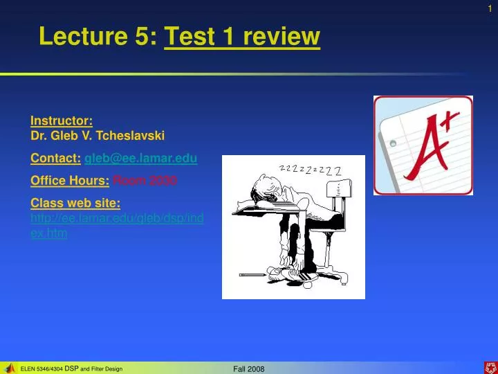 lecture 5 test 1 review