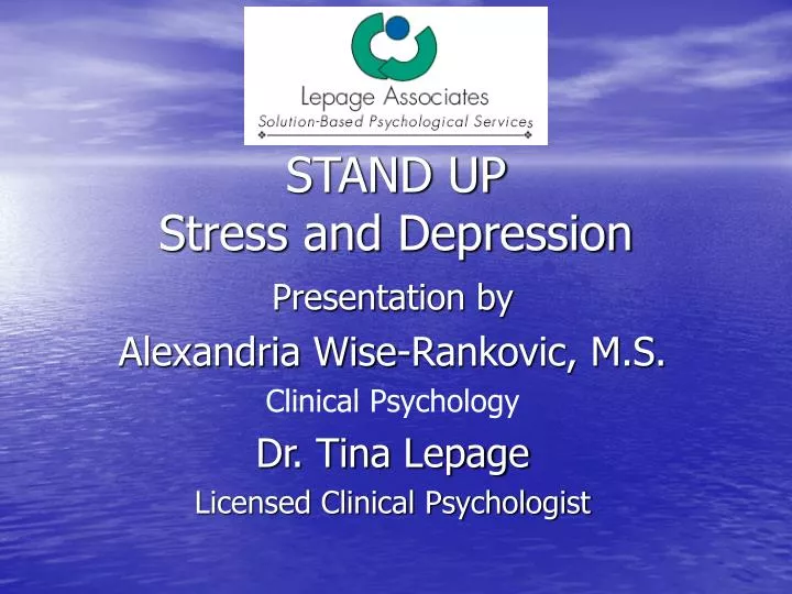 stand up stress and depression