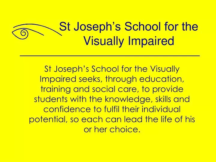 st joseph s school for the visually impaired