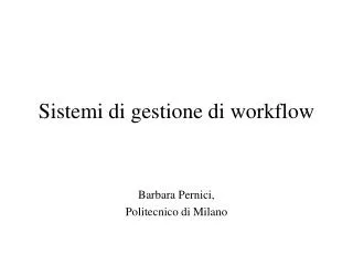 sistemi di gestione di workflow