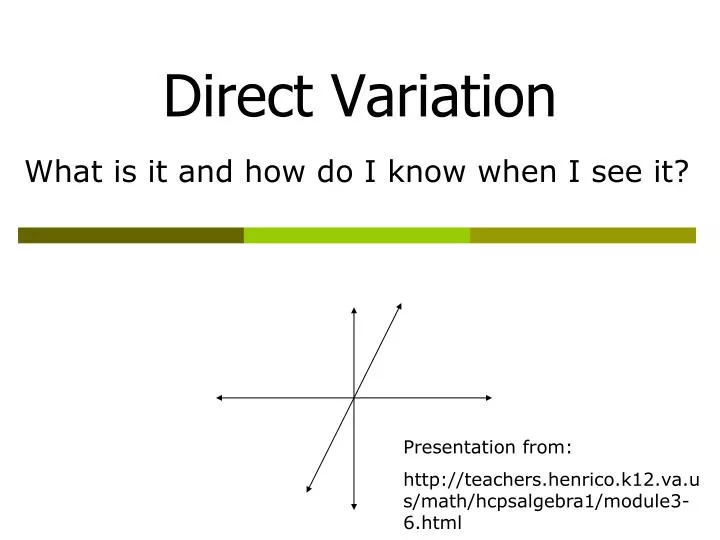 direct variation